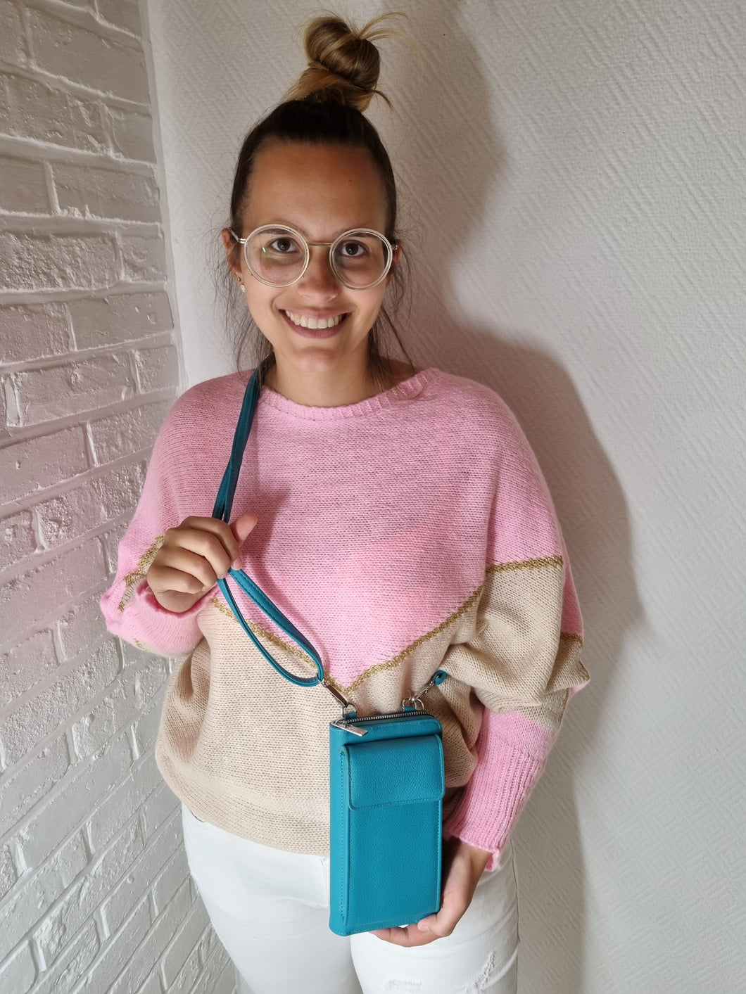 Klein tasje met 1 vak BLAUW