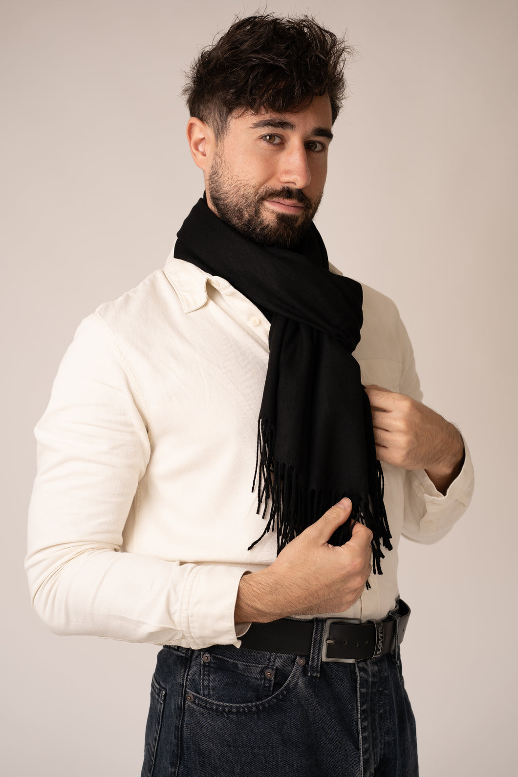 Mannensjaal zwart