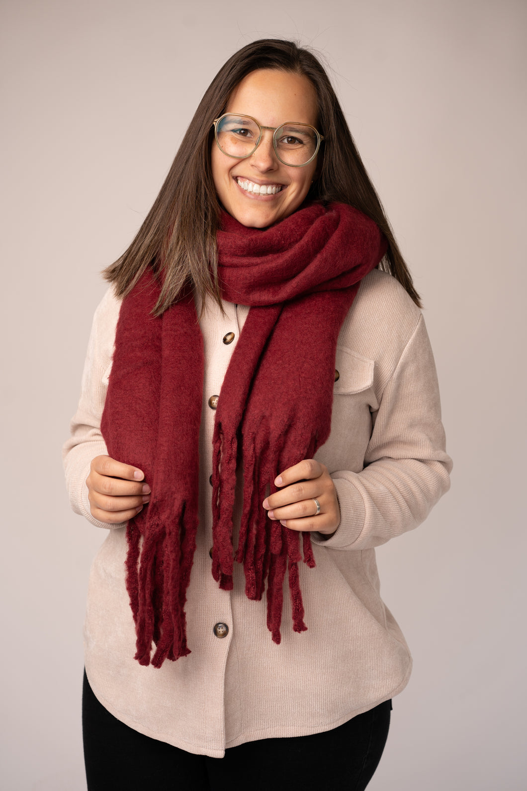 Wintersjaal bordeaux