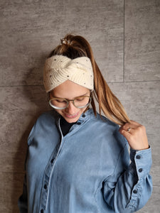 Witte haarband met blinkers