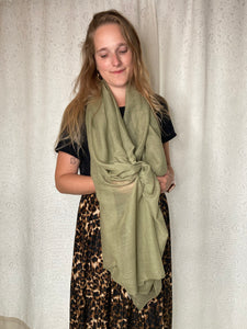 Kaki sjaaltje met blinkertjes