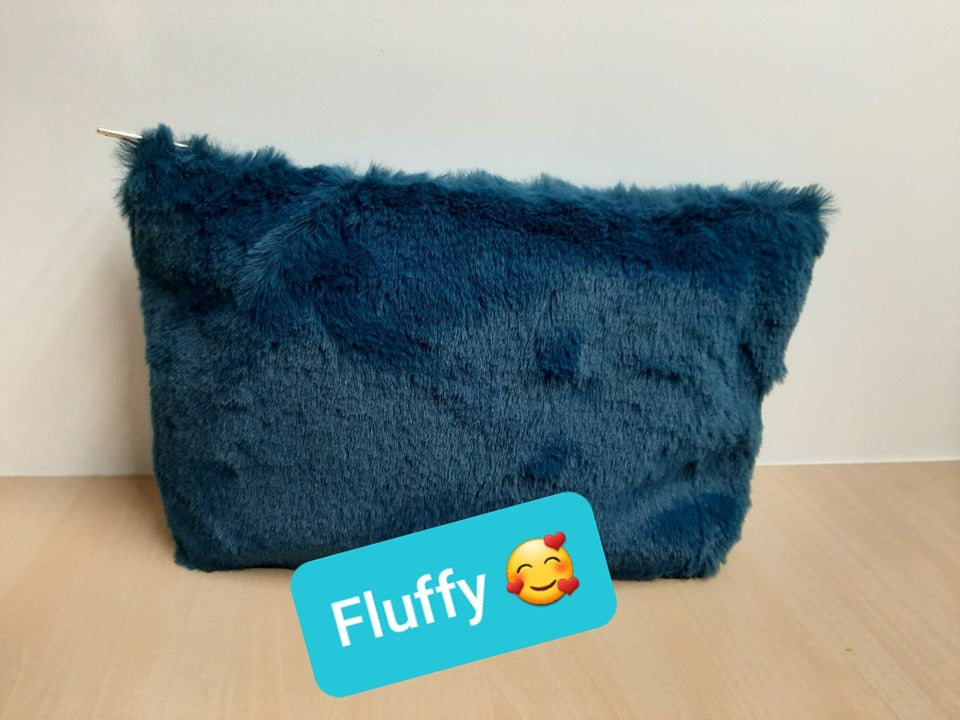 Toilettasje Fluffy - Olieblauw